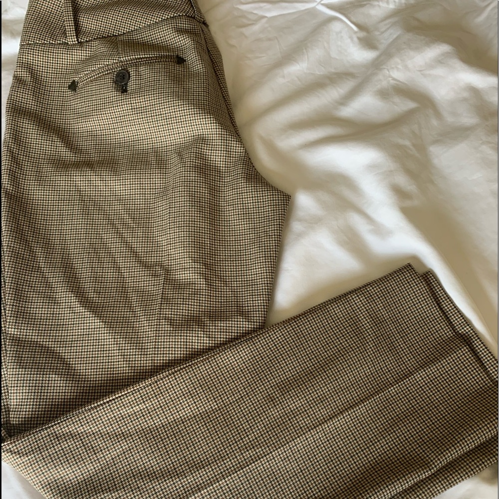 Khaki with print regular pants by The Limited